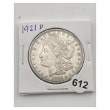 1921 D Morgan Silver Dollar Coin