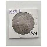 1884 S Morgan Silver Dollar Coin