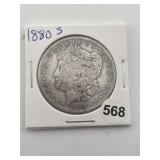 1880 S Morgan Silver Dollar Coin