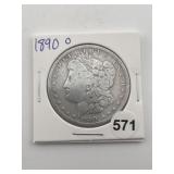 1890 O Morgan Silver Dollar Coin
