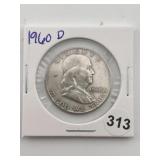 1960 D Franklin Half Dollar Coin