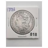 1883 Morgan Silver Dollar Coin