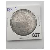 1921 S Morgan Silver Dollar Coin
