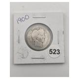 1900 Barber Quarter Coin