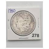 1880 Morgan Silver Dollar Coin