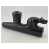 Bear Effigy Stone Pipe Indian Artifact Arrowhead