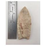 3 & 3/4" Clovis Indian Artifact Arrowhead