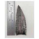 4" Obsidian Clovis Indian Artifact Arrowhead