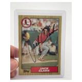 Jack Clark Hand Signed Authentic Autograph
