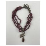 Beaded & Sterling Bracelet