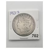 1921 S Morgan Silver Dollar Coin