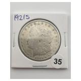 1921 S Morgan Silver Dollar Coin
