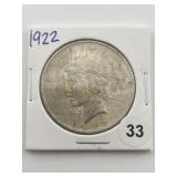 1922 Peace Silver Dollar Coin