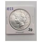 1923 Peace Silver Dollar Coin
