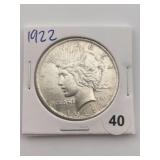 1922 Peace Silver Dollar Coin
