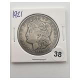 1921 Morgan Silver Dollar Coin
