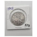 1943 Walking Liberty Half Dollar Silver Coin