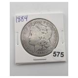 1884 Morgan Silver Dollar Coin