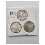 3 Liberty Dime Coins