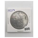 1921 S Morgan Silver Dollar Coin