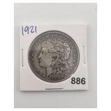 1921 Morgan Silver Dollar Coin