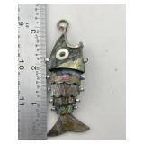 Abalone Fish Effigy Pendant