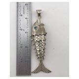 Sterling Fish Effigy Pendant