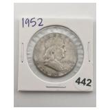 1952 Franklin Half Dollar Coin