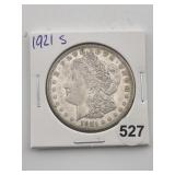 1921 S Morgan Silver Dollar Coin