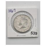 1967 Kennedy Half Dollar Silver Coin