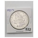 1921 S Morgan Silver Dollar Coin
