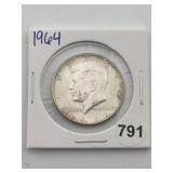 1964 Kennedy Half Dollar Silver Coin