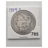 1884 O Morgan Silver Dollar Coin