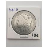1881 O Morgan Silver Dollar Coin