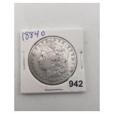 1884 O Morgan Silver Dollar Coin