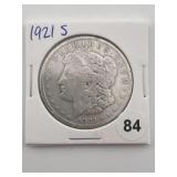 1921 S Morgan Silver Dollar Coin