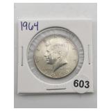 1964 Kennedy Half Dollar Silver Coin