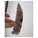 Obsidian Cornertang Indian Artifact Arrowhead