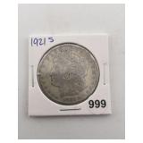 1921 S Morgan Silver Dollar Coin