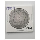 1891 S Morgan Silver Dollar Coin
