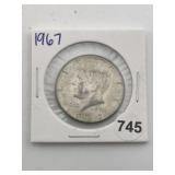 1967 Kennedy Half Dollar Silver Coin
