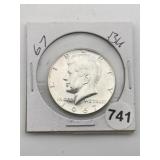 1967 Kennedy Half Dollar Silver Coin