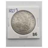 1921 S Morgan Silver Dollar Coin