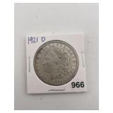 1921 D Morgan Silver Dollar Coin