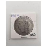 1921 S Morgan Silver Dollar Coin