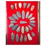 Very Nice group of Arrowheads frame NOT included I