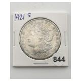 1921 S Morgan Silver Dollar Coin