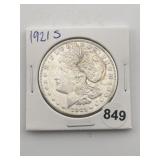 1921 S Morgan Silver Dollar Coin