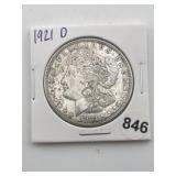 1921 D Morgan Silver Dollar Coin