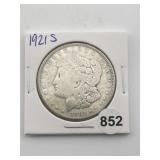 1921 S Morgan Silver Dollar Coin